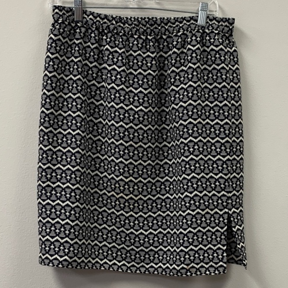 LOFT Monochrome Geometric Pencil Skirt Women’s Medium
